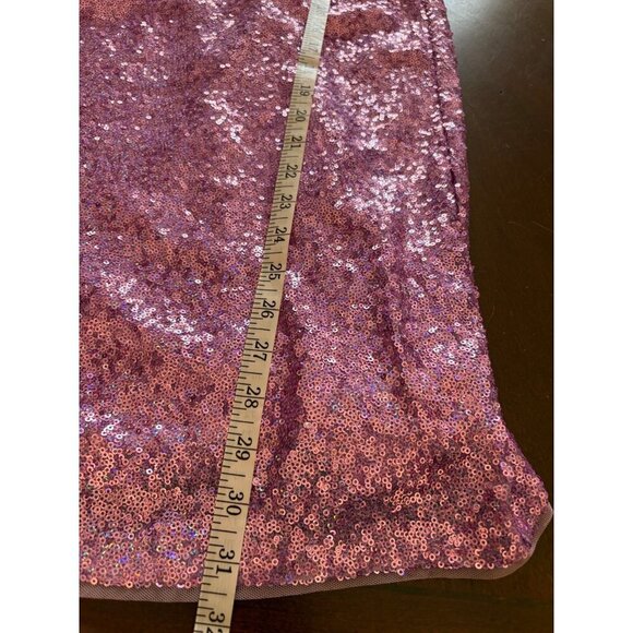 BCBGMAXAZRIA NWT Lavender Sequin Cowl Neck Mini Party Dress Size Large - Picture 11 of 12